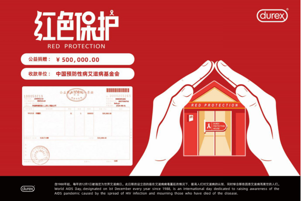 杜蕾斯公益捐贈：紅色保護 再向前一步