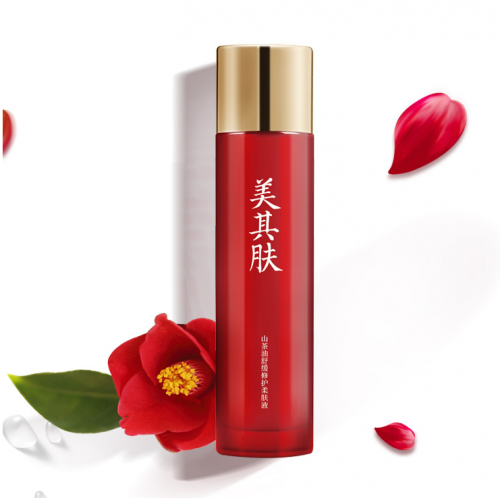 美其膚山茶油舒緩修護柔膚液，重煥肌膚水嫩透亮