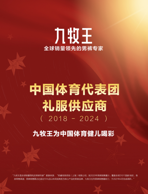揚(yáng)中華健兒朝氣，樹民族品牌之風(fēng)！九牧王打造“中國(guó)紅”禮服