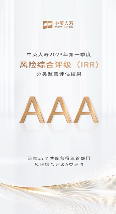 償二代二期新規(guī)下，中英人壽憑借穩(wěn)健經(jīng)營三獲“風險綜合評級AAA”殊榮