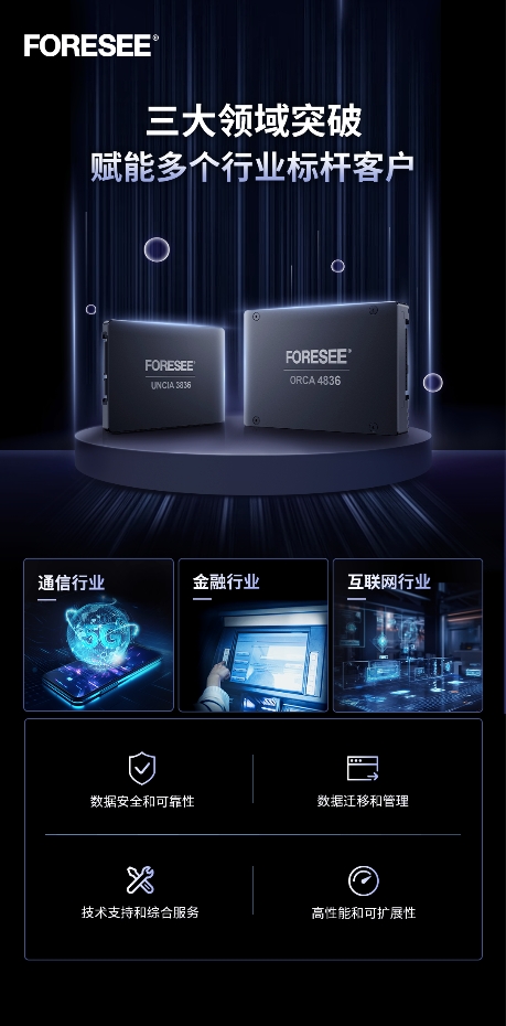 江波龍旗下FORESEE品牌企業級存儲市場成績亮眼，積極探索三大領域創新應用