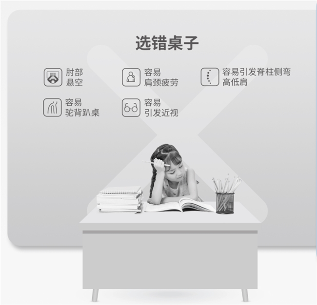 養成坐姿好習慣，用光明園迪帶“扶手”的學習桌