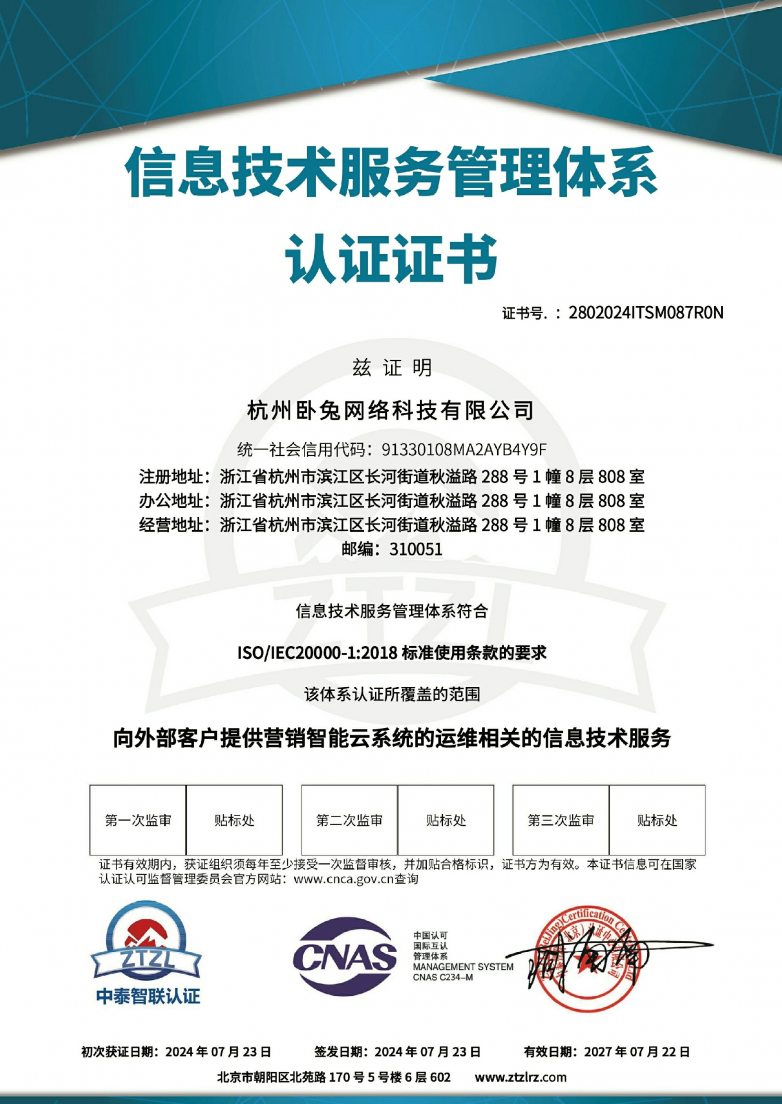 榮耀加身：臥兔喜獲國際雙認證：筑基信息安全，引領營銷新紀元