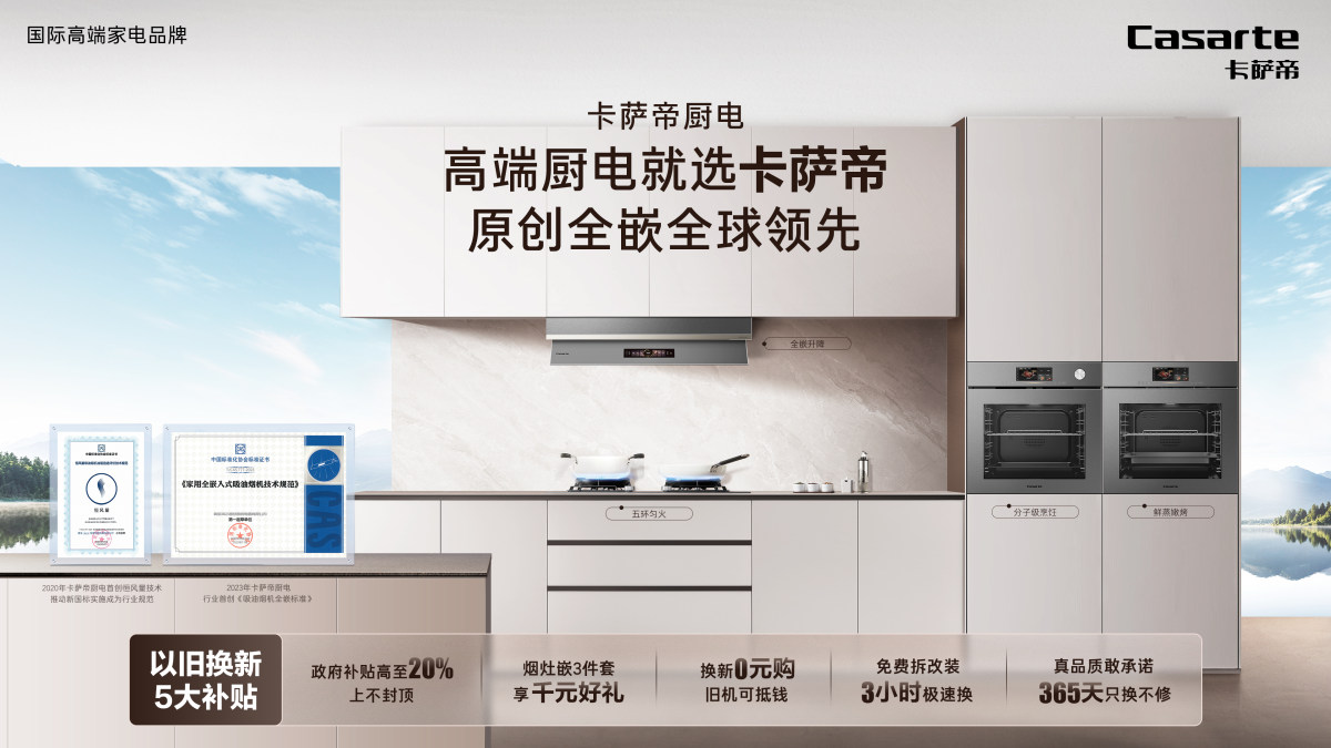 卡薩帝廚電以舊換新首創5重補貼，上不封頂