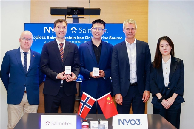 NYO3與百年企業萊瑞戰略簽約，重磅發布全球唯一海洋來源補鐵劑